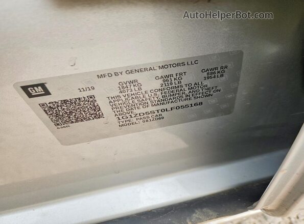 1G1ZD5ST0LF055168 2020 CHEVROLET MALIBU Silver Շարժիչի բաժամունքի տեսք