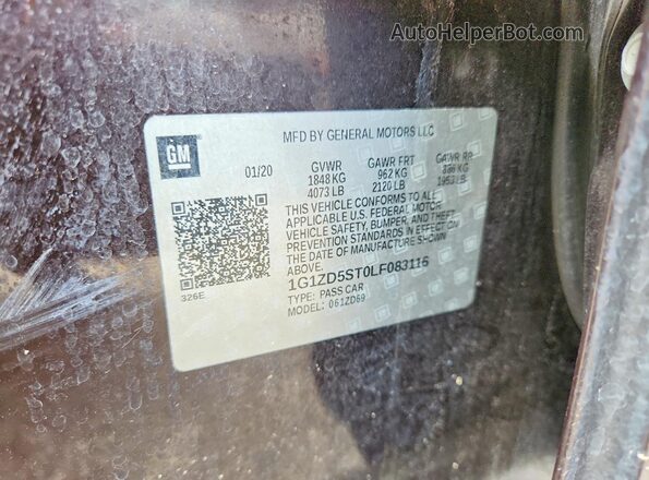 1G1ZD5ST0LF083116 2020 CHEVROLET MALIBU Brown Շարժիչի բաժամունքի տեսք
