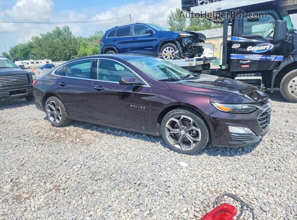 1G1ZD5ST0MF027971 2021 CHEVROLET MALIBU Burgundy Delantero derecho