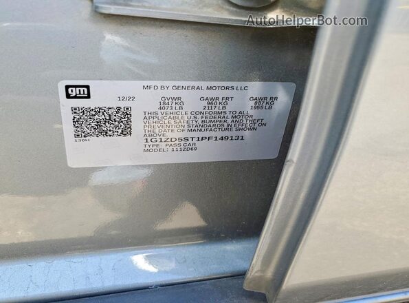 1G1ZD5ST1PF149131 2023 CHEVROLET MALIBU Серый Вид подкапотного пространства