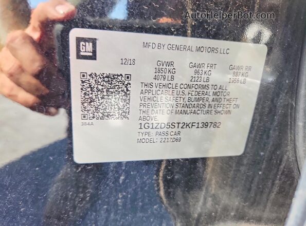 1G1ZD5ST2KF139782 2019 CHEVROLET MALIBU Black Widok komory silnika