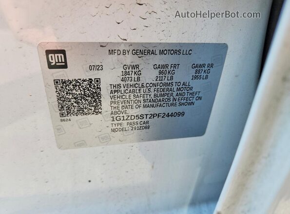 1G1ZD5ST2PF244099 2023 CHEVROLET MALIBU Белый Вид подкапотного пространства