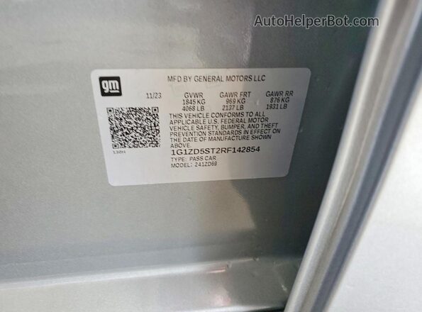 1G1ZD5ST2RF142854 2024 CHEVROLET MALIBU Gray Vista de la etiqueta del VIN