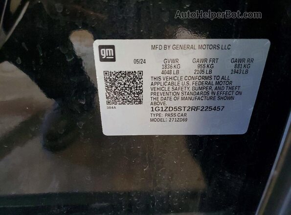 1G1ZD5ST2RF225457 2024 CHEVROLET MALIBU Black Շարժիչի բաժամունքի տեսք