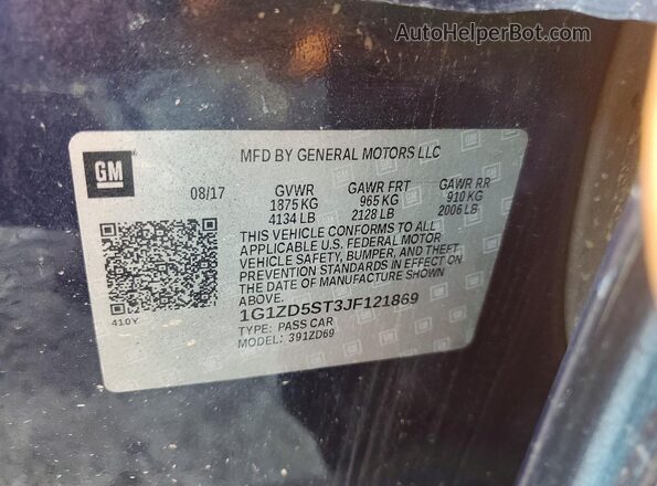 1G1ZD5ST3JF121869 2018 CHEVROLET MALIBU Blue Widok komory silnika