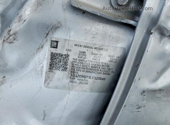 1G1ZD5ST3LF123849 2020 CHEVROLET MALIBU Silver Շարժիչի բաժամունքի տեսք