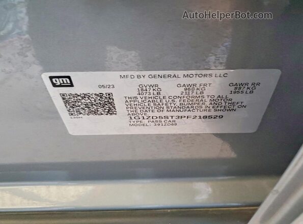 1G1ZD5ST3PF218529 2023 CHEVROLET MALIBU Gray Շարժիչի բաժամունքի տեսք