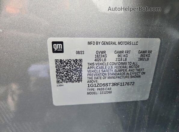 1G1ZD5ST3RF117672 2024 CHEVROLET MALIBU Silver ძრავის განყოფილების ხედი