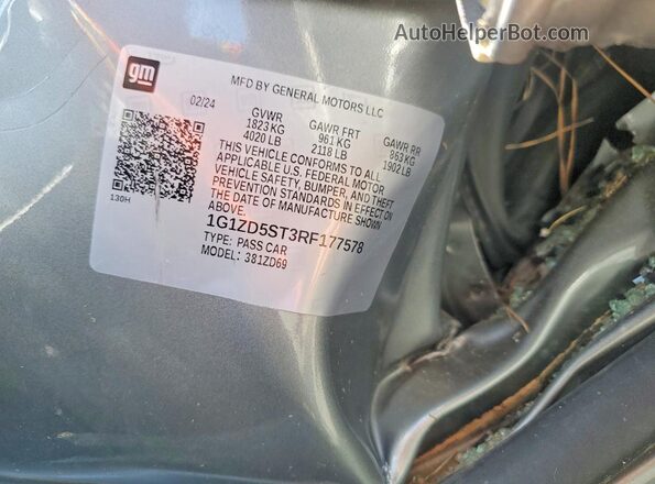 1G1ZD5ST3RF177578 2024 CHEVROLET MALIBU Gray Вид підкапотного простору