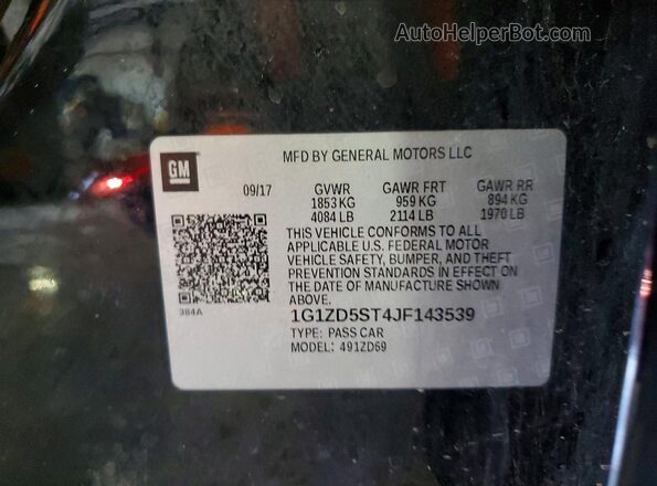 1G1ZD5ST4JF143539 2018 CHEVROLET MALIBU Black Շարժիչի բաժամունքի տեսք