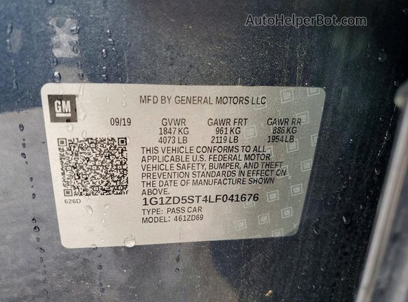 1G1ZD5ST4LF041676 2020 CHEVROLET MALIBU Gray Շարժիչի բաժամունքի տեսք