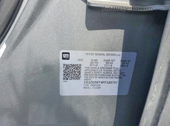1G1ZD5ST4PF183757 2023 CHEVROLET MALIBU Silver Vista del compartimento del motor