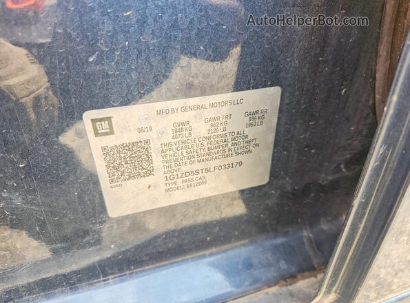 1G1ZD5ST5LF033179 2020 CHEVROLET MALIBU Charcoal VIN կոդի պիտակի տեսք