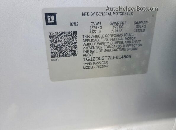 1G1ZD5ST7LF014505 2020 CHEVROLET MALIBU Silver Engine compartment view
