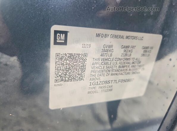 1G1ZD5ST7LF050887 2020 CHEVROLET MALIBU Gray Widok komory silnika