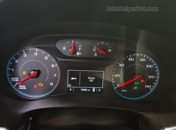 1G1ZD5ST7LF060044 2020 CHEVROLET MALIBU Black Widok zestawu wskaźników