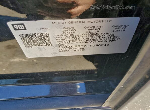 1G1ZD5ST7PF180240 2023 CHEVROLET MALIBU Black Շարժիչի բաժամունքի տեսք