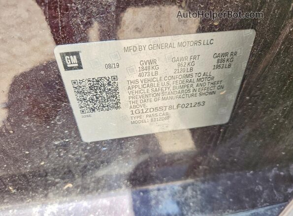 1G1ZD5ST8LF021253 2020 CHEVROLET MALIBU Фиолетовый Вид подкапотного пространства