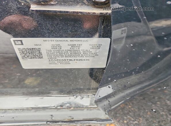 1G1ZD5ST8LF026436 2020 CHEVROLET MALIBU Black ძრავის განყოფილების ხედი