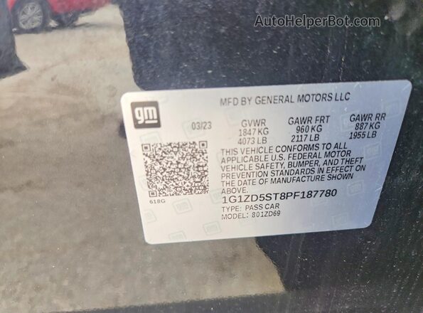 1G1ZD5ST8PF187780 2023 CHEVROLET MALIBU Charcoal Widok komory silnika