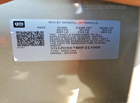 1G1ZD5ST8RF217069 2024 CHEVROLET MALIBU Beige Շարժիչի բաժամունքի տեսք