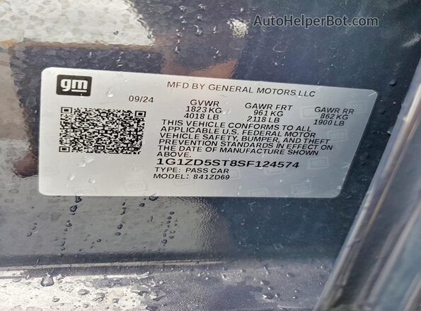 1G1ZD5ST8SF124574 2025 CHEVROLET MALIBU Blue Вид підкапотного простору