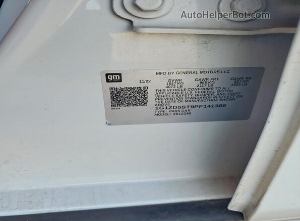 1G1ZD5ST9PF141388 2023 CHEVROLET MALIBU White Widok komory silnika