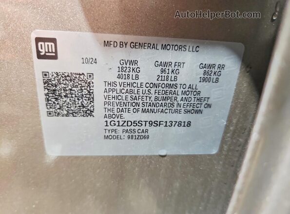 1G1ZD5ST9SF137818 2025 CHEVROLET MALIBU Gold Вид підкапотного простору