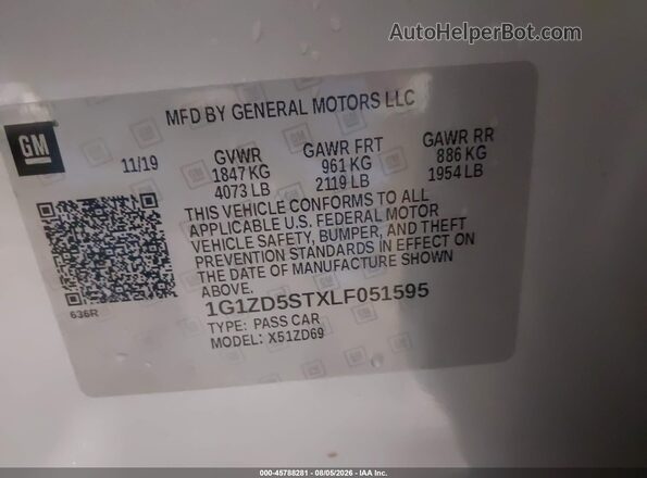 1G1ZD5STXLF051595 2020 CHEVROLET MALIBU Серебряный Вид подкапотного пространства