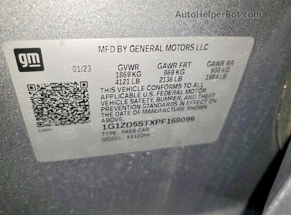 1G1ZD5STXPF169099 2023 CHEVROLET MALIBU Серебряный Вид подкапотного пространства