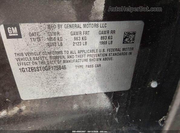 1G1ZE5ST0GF175846 2016 CHEVROLET MALIBU Brown Engine compartment view