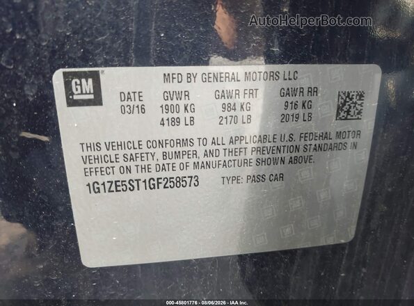 1G1ZE5ST1GF258573 2016 CHEVROLET MALIBU Dark Blue Вид підкапотного простору