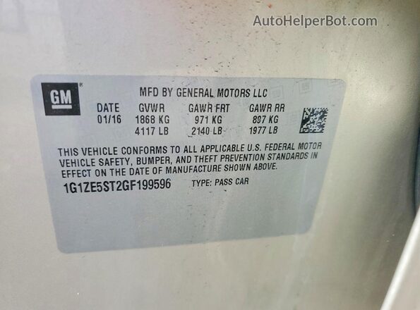 1G1ZE5ST2GF199596 2016 CHEVROLET MALIBU Beige Engine compartment view