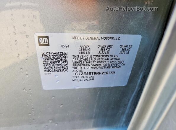 1G1ZE5ST9RF218759 2024 CHEVROLET MALIBU Silver Widok komory silnika
