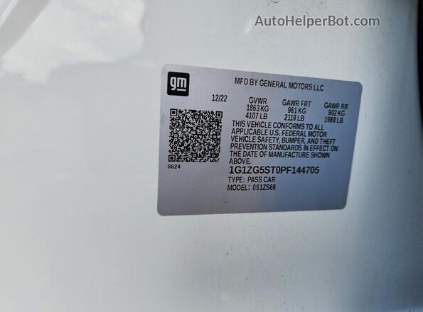1G1ZG5ST0PF144705 2023 CHEVROLET MALIBU White Widok komory silnika