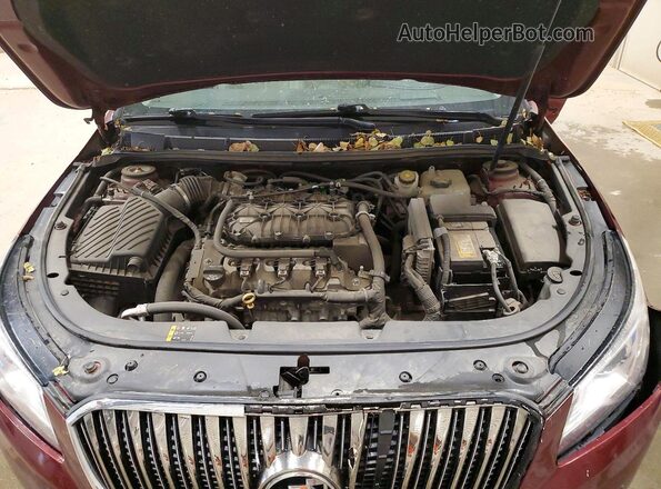 1G4G45G36GF276640 2016 BUICK LACROSSE Maroon უკანა სალონის ხედი