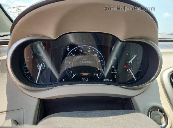 1G4G45G37GF216589 2016 BUICK LACROSSE Burgundy Instrument cluster view