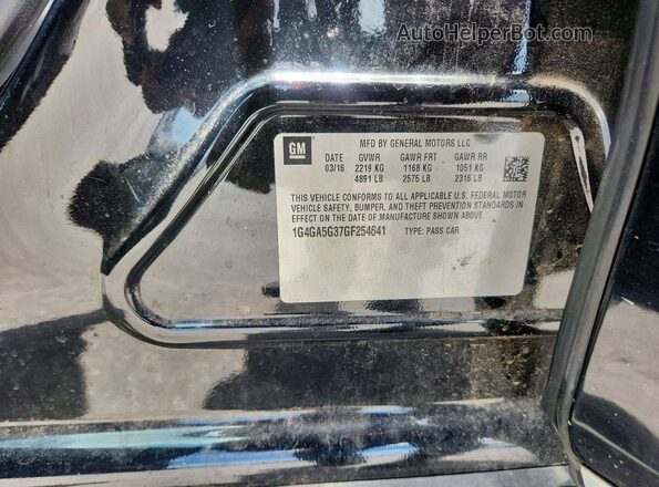 1G4GA5G37GF254641 2016 BUICK LACROSSE Черный Вид подкапотного пространства