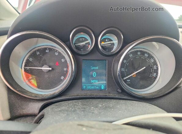 1G4PR5SK8G4114407 2016 BUICK VERANO Red Instrument cluster view
