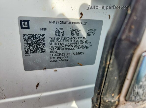 1G4ZP5SS0JU139632 2018 BUICK LACROSSE White Շարժիչի բաժամունքի տեսք