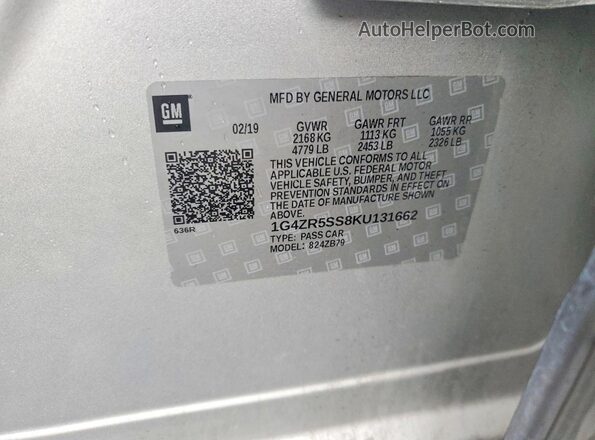 1G4ZR5SS8KU131662 2019 BUICK LACROSSE Silver Շարժիչի բաժամունքի տեսք