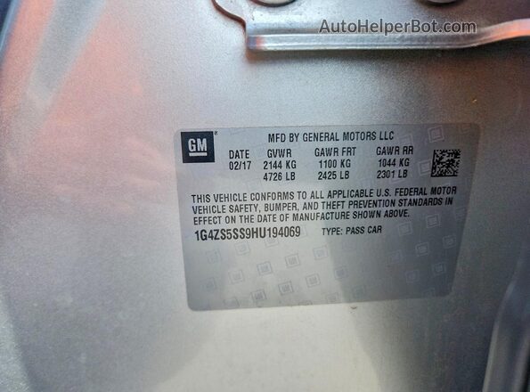 1G4ZS5SS9HU194069 2017 BUICK LACROSSE Silver Շարժիչի բաժամունքի տեսք