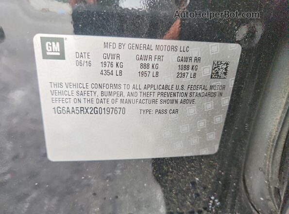 1G6AA5RX2G0197670 2016 CADILLAC ATS Black Engine compartment view