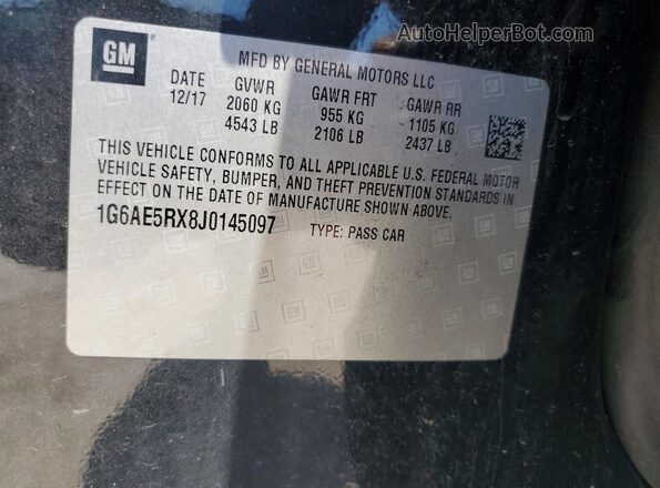 1G6AE5RX8J0145097 2018 CADILLAC ATS Black ძრავის განყოფილების ხედი