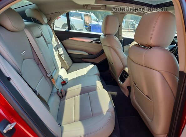 1G6AR5SX0H0173078 2017 CADILLAC CTS Burgundy უკანა სავარძლების ხედი