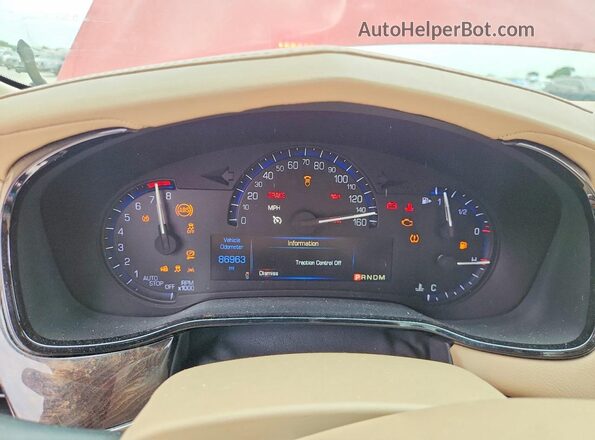 1G6AX5SX0G0101592 2016 CADILLAC CTS Maroon Vista del cuadro de instrumentos