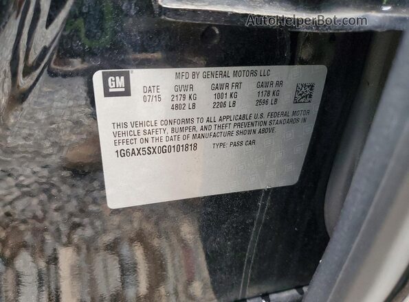 1G6AX5SX0G0101818 2016 CADILLAC CTS Black Շարժիչի բաժամունքի տեսք