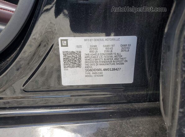 1G6DD5RL4M0128427 2021 CADILLAC CT4 Black Widok komory silnika