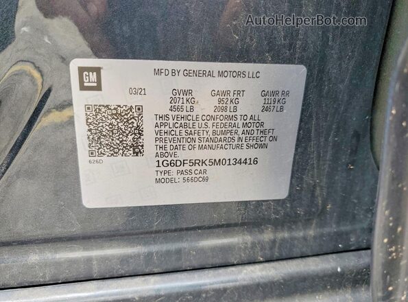 1G6DF5RK5M0134416 2021 CADILLAC CT4 Blue Vista del compartimento del motor