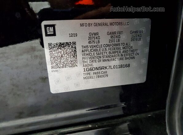 1G6DN5RK7L0118168 2020 CADILLAC CT5 Black Вид підкапотного простору
